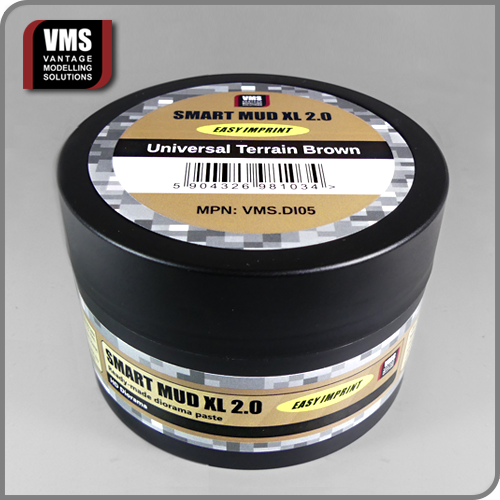 VMS Smart Mud XL 2.0 200 ml – Pre-Colored Textured Acrylic Mud for Dioramas and Ground Effects – Vantage Modelling Solutions