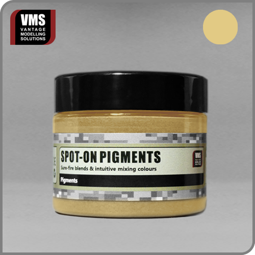 No. 13 Intensive Sand: "VMS Spot-On Pigment No. 13 Intensive Sand – Vibrant sand pigment oscillating between yellow and orange hues