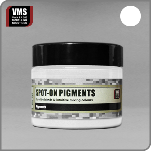 VMS Spot-On Pigment  No. 26 White Used for light weathering marks , now and cold weather effects.