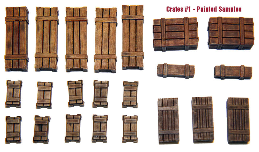Value Gear C1 Wooden Crates #1 resin accessory set – 22 pieces for 1/35 scale military dioramas and vehicles
