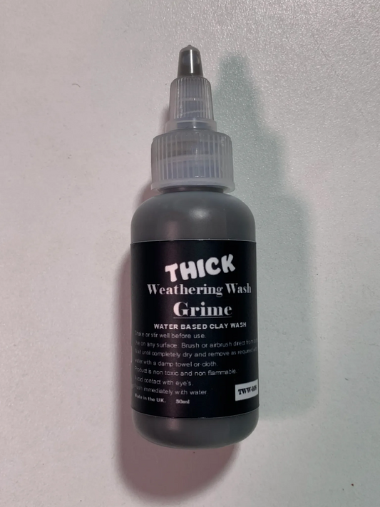 Flory Models Thick Grime Weathering Wash TWW108 bottle for realistic grime and weathering effects on scale models