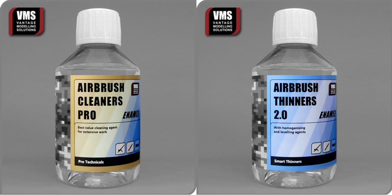 VMS Airbrush Cleaners Pro & VMS Airbush Thinners 2.0