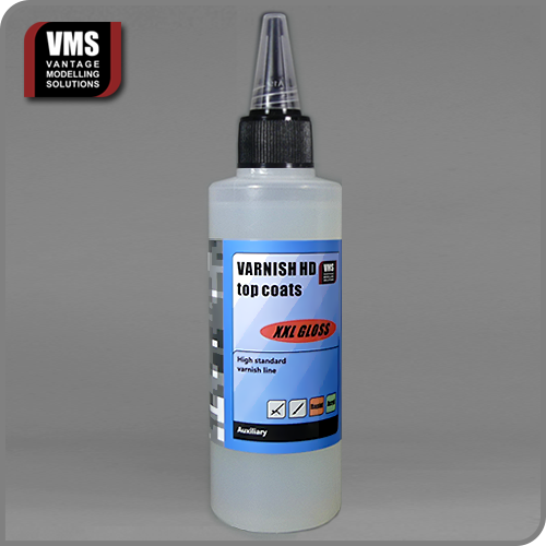 VMS Varnish HD Gloss 100ml – Large-volume high-gloss varnish for model finishing