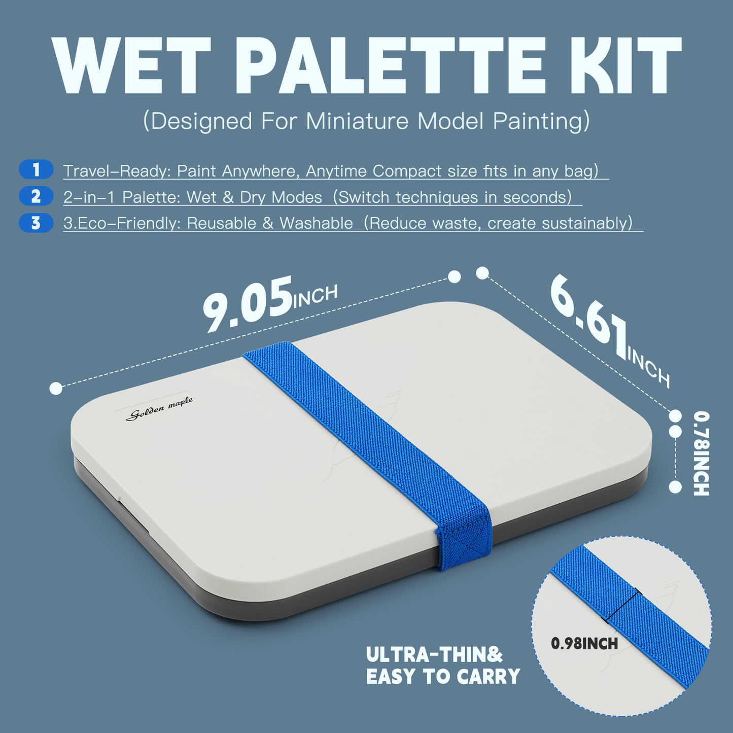 Golden Maple 2 in 1 Wet Palette Kit for Miniature Painting
