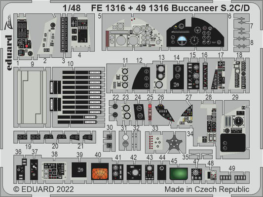 Eduard 1/48 Photo-Etch - Buccaneer S.2C/D Detail Set