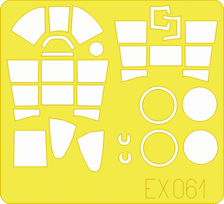 Eduard 1/48 F4U-1 Birdcage canopy and wheel mask set with pre-cut kabuki tape designed for the Tamiya kit.