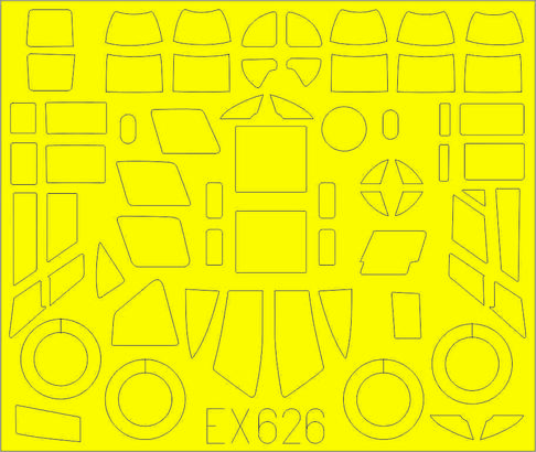 Eduard 1/48 Blenheim Mk.IF canopy and wheel mask set with pre-cut kabuki tape, designed for the Airfix kit.