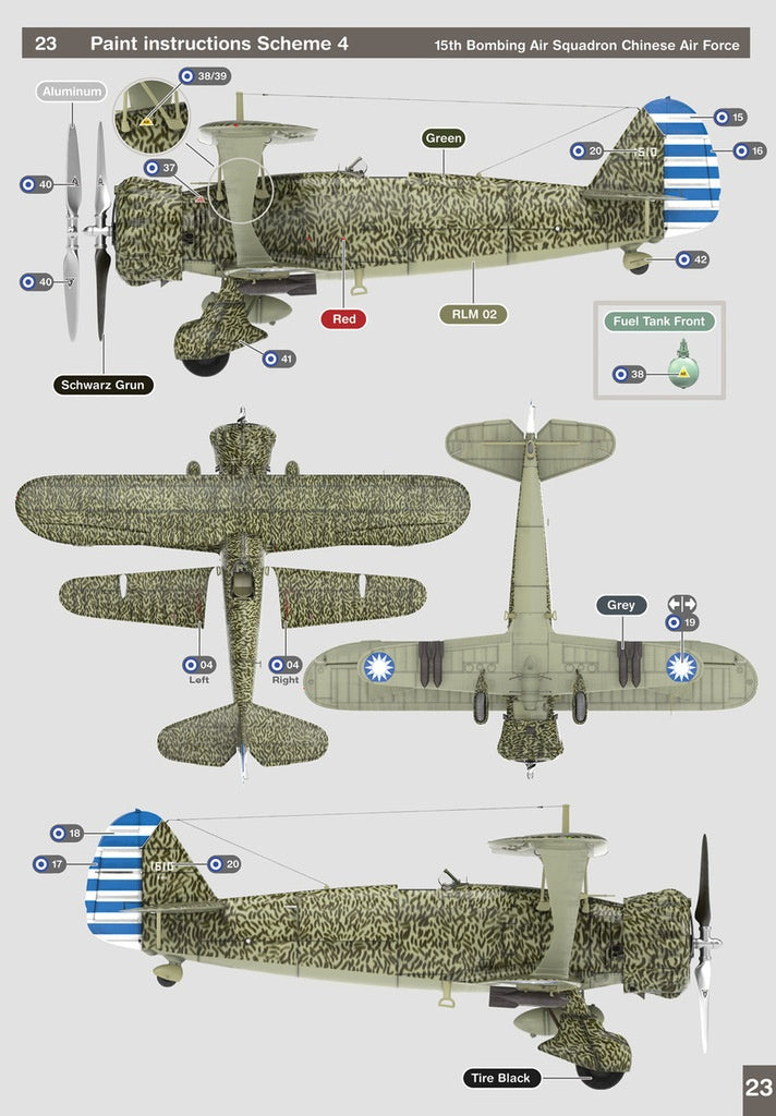 GasPatch Models 1/48 Henschel Hs123A-1 Chinese Air force paint and decal option. 