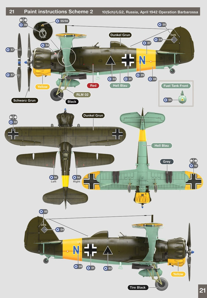 GasPatch Models 1/48 Henschel Hs123B-1 paint and decal option 2