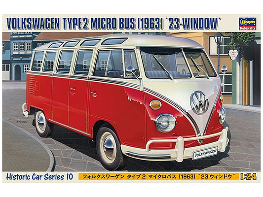 Hasegawa 1/24 Volkswagen Type 2 Microbus "23 Windows" (In Stock June)
