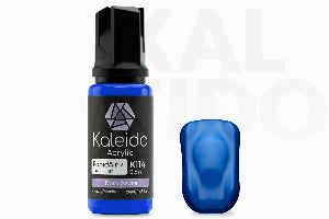 “Kaleido Colorworks K114 Dark Azure 20 ml bottle – water-based acrylic airbrush paint for scale models”