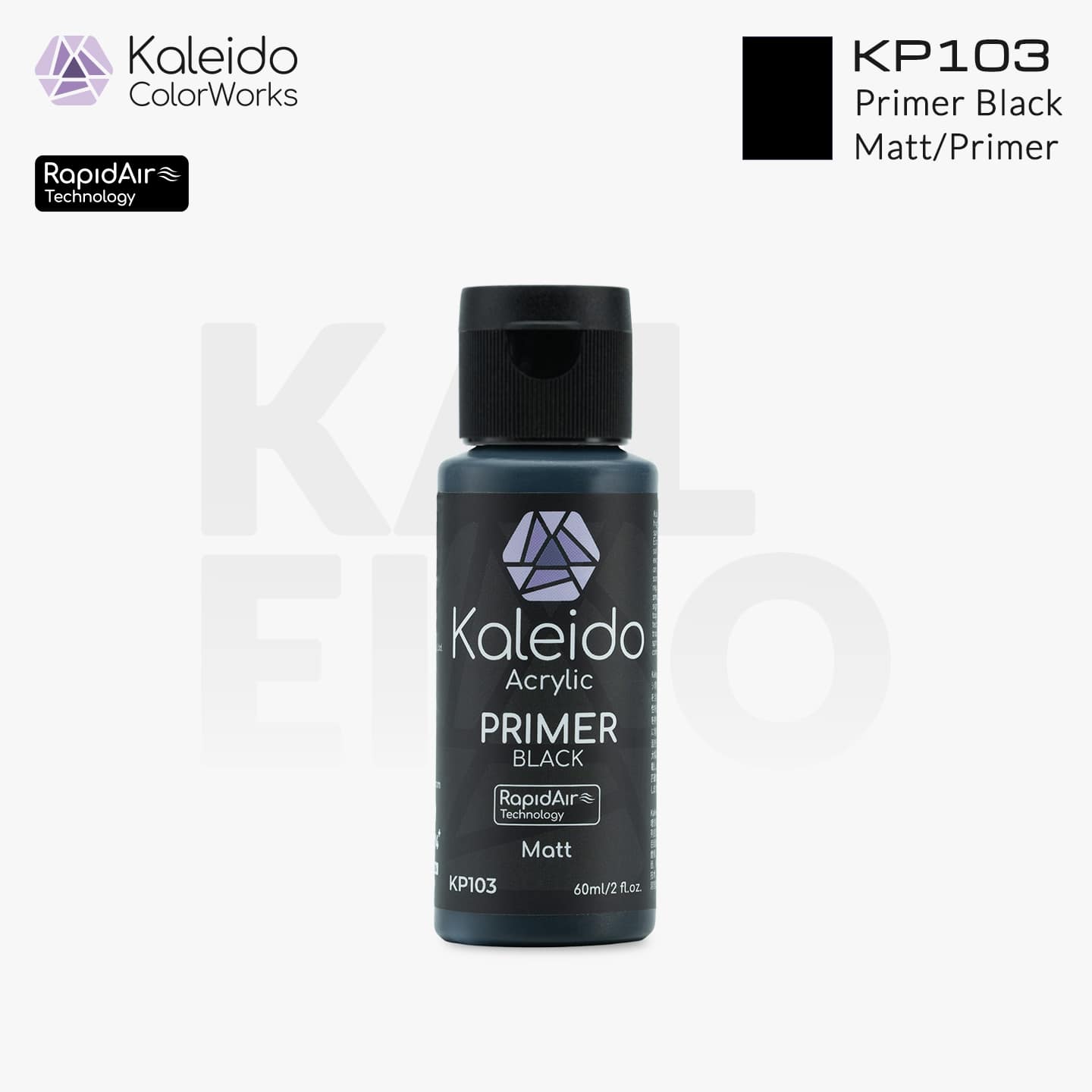 “Kaleido Colorworks KP102 Primer Gray 60ml bottle – water-based model primer”