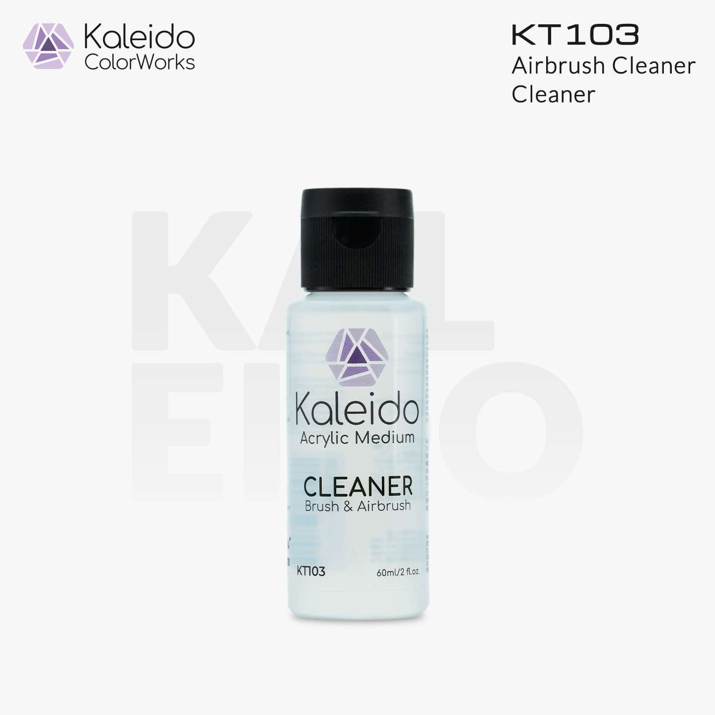 KT103 Airbrush Cleaner 60 ml bottle — water-based non-toxic airbrush cleaning solution for scale modelling and miniatures