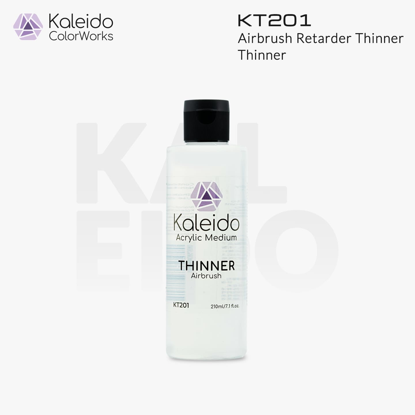 KT201 Airbrush Thinner 210 ml bottle — water-based acrylic thinner for airbrushing scale models and miniature