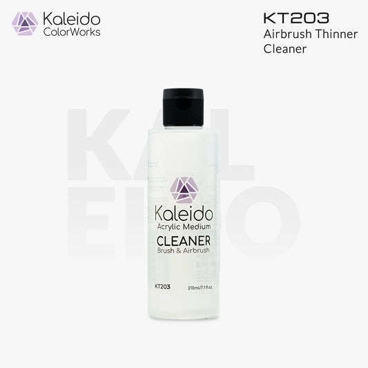 KT203 Airbrush Cleaner 210 ml bottle — water-based acrylic cleaner for maintaining airbrush performance on scale models, miniatures and resin kits