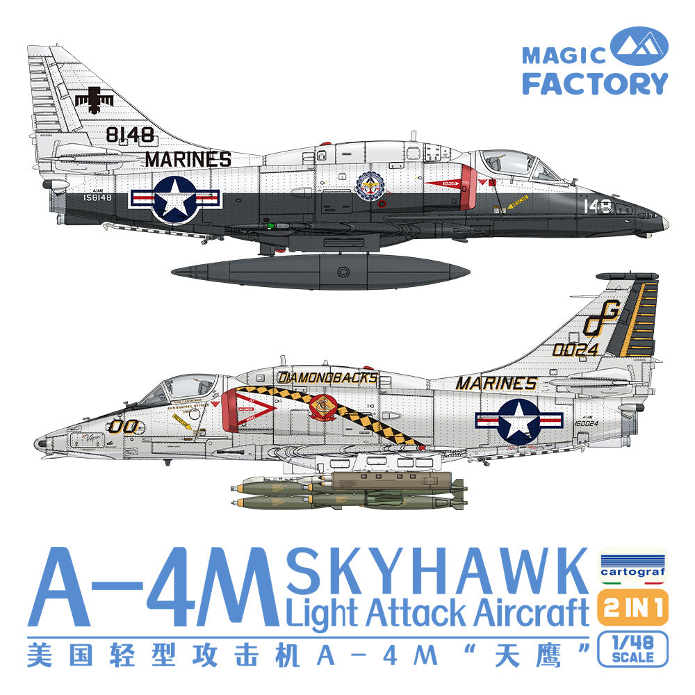 Magic Factory 1/48 A-4M Skyhawk Light Attack Aircraft paint and decal options