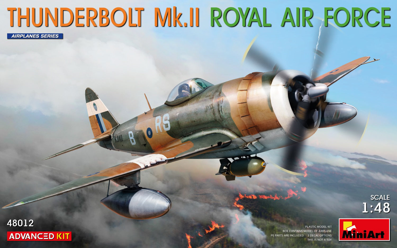 Miniart 1/48 Thunderbolt Mk.II. Royal Air Force. Advanced Kit box art