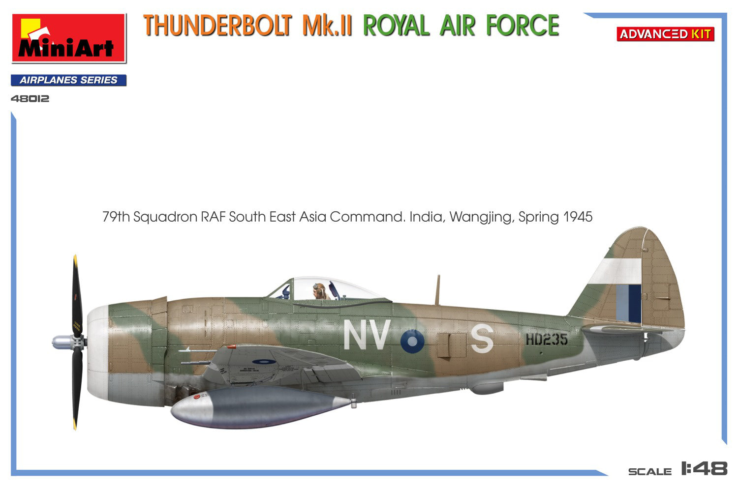 Miniart 1/48 Thunderbolt Mk.II. Royal Air Force. Advanced Kit paint and decal option 1