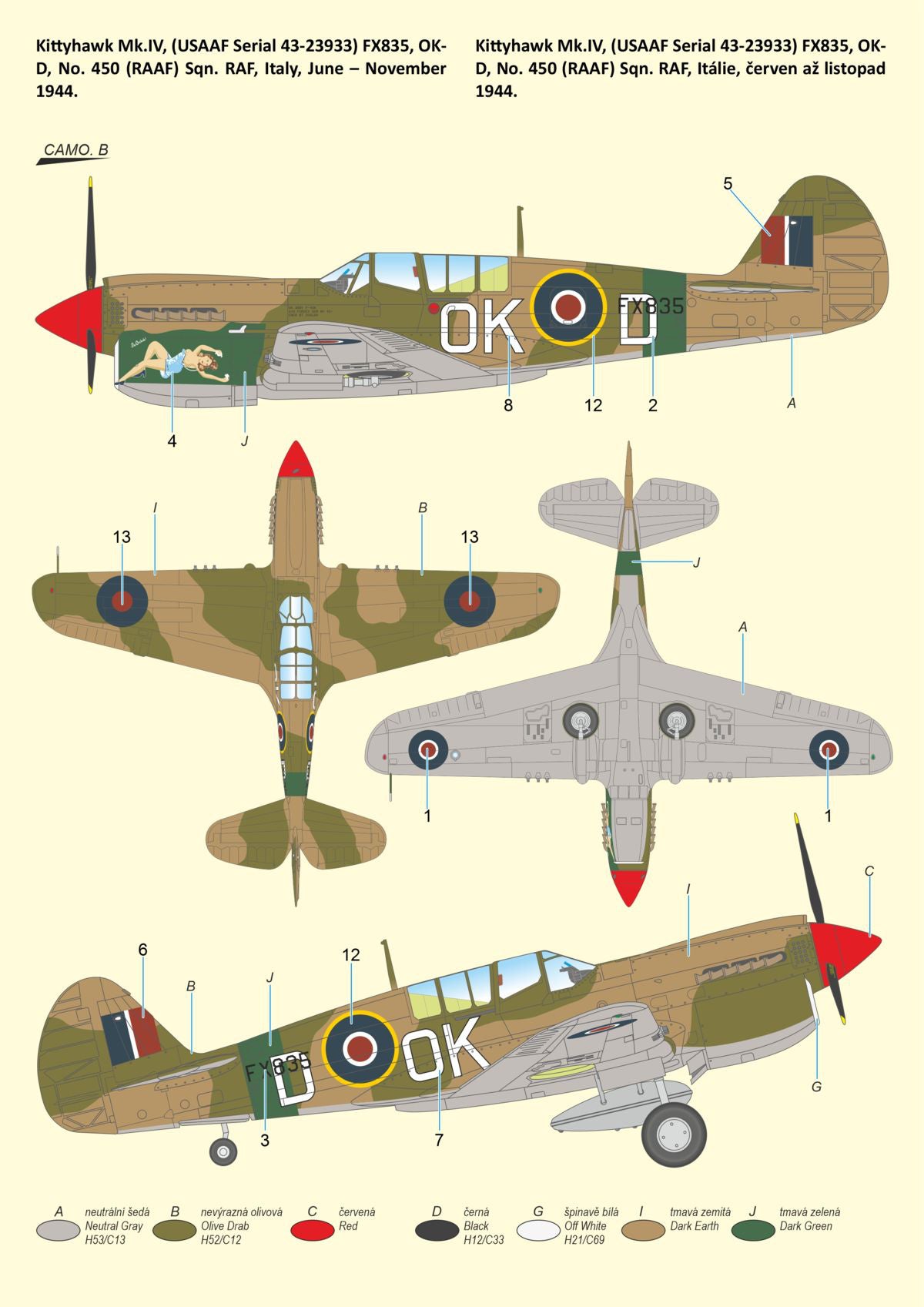 Special Hobby 1/72 Kittyhawk Mk.IV Over the Mediterranean and the Pacific paint and decal option 3