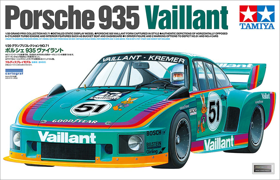 Tamiya 1/20 Porsche 935 Vaillant (In Stock June)