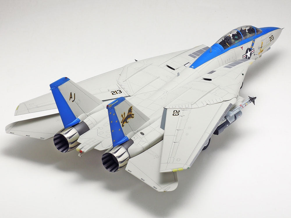 Tamiya 1/48 Grumman F-14D Tomcat completed model kit rear top view