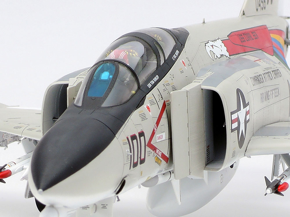 Tamiya 1/48 McDonnell Douglas F-4B Phantom II nose and cockpit close up.
