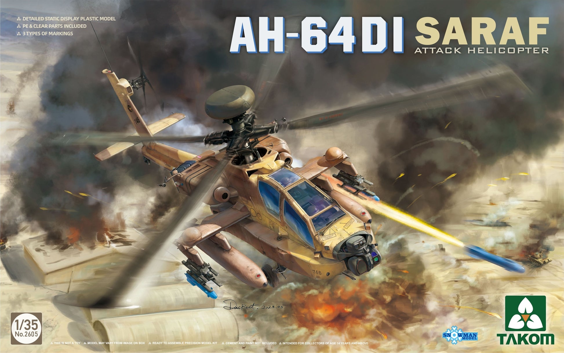 Takom 1/35 AH-64DI Saraf Box Art