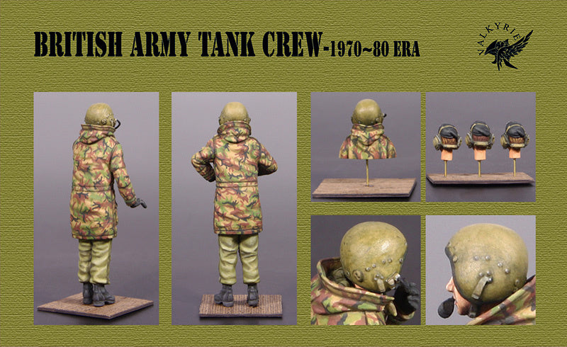 Valkyrie Miniatures 1/35 Modern British Army Tank Crew Set 1970-80S (2 Figures + 1 Bust Included) (In Stock June)