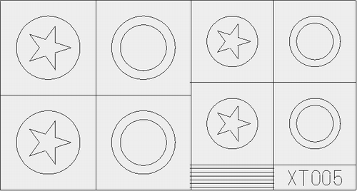 Eduard US Stars Large 1/35 mask set for painting US star markings on Allied WWII armour models.