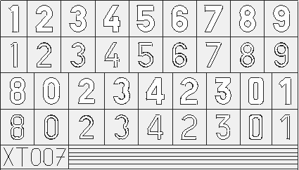 Eduard German Numbers Small 1/35 mask set for painting small tactical numbers on WWII German armour models.