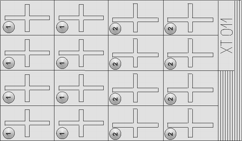 Eduard Jerry Can Crosses 1/35 mask set for painting cross markings on scale model jerry cans.