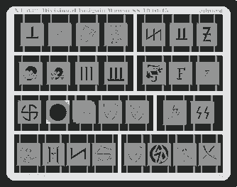 Eduard Divisional Insignia Waffen SS 1940–45 1/35 mask set for painting WWII German AFV unit markings.
